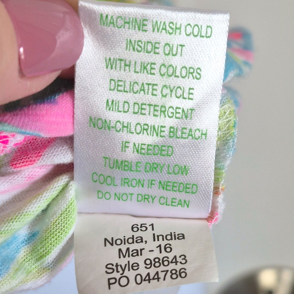 Lily Pulitzer Arya top multicolor‎ sleeveless beachy women's XS - Picture 7 of 10